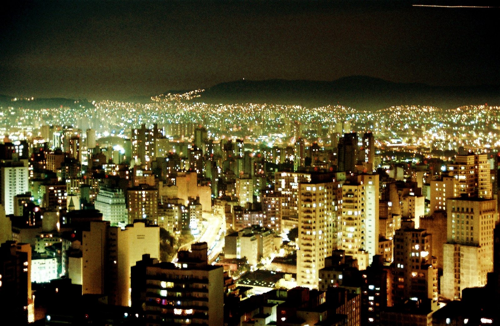 São Paulo skyline Brazil city lights and tall buildings